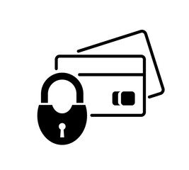 Secured payment icon vector editable