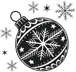 Christmas snowflake vector illustration pattern for winter holiday decoration