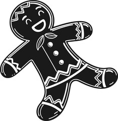 Cartoon vector illustration of fun Christmas holiday decorations, including a sock and tree