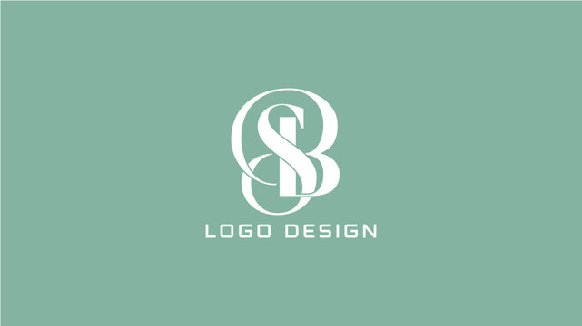 Elegant SB monogram logo with interlocking letters and modern styling, ideal for personal branding, fashion labels, and luxury businesses