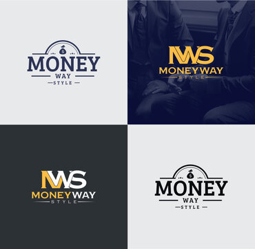 Modern MWS logo with bold typography and arch styling, ideal for finance, investment startups, and digital banking branding