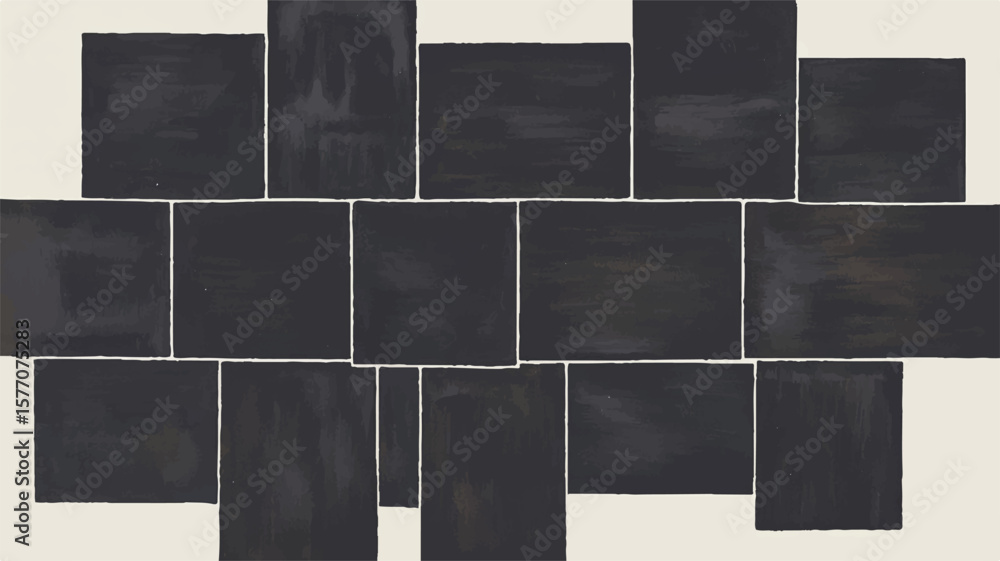 Poster dark textured rectangles on light background abstract