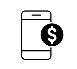 Mobile banking icon vector editable