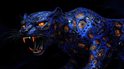 Cyberpunk Panther Roar