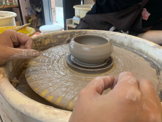 Making pottery