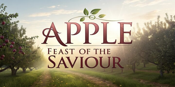 Celebration of the Harvest during the Feast of the Saviour in a Serene Apple Orchard
