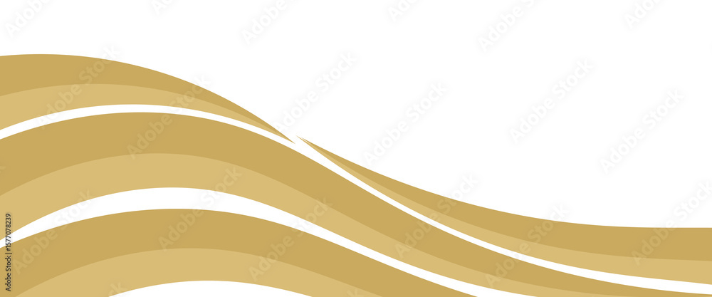 Poster vector gold line background curve element with white space for text and message design, overlapping 