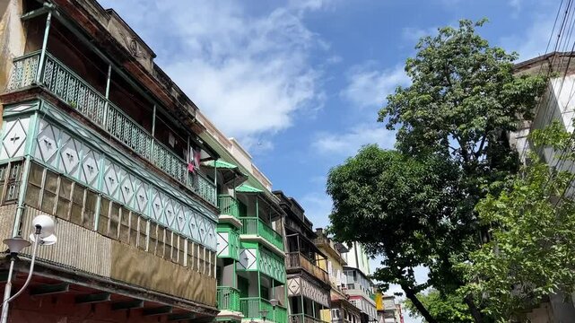 Traditional heritage Jamindar building in Kolkata, Bengal 