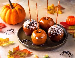 Apples decorated to look like characters