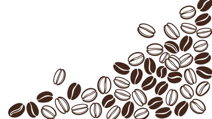Coffee beans vector illustration for cafe menu design and coffee shop promotion material and background 100
