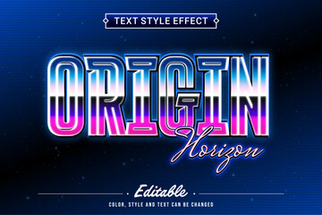 Futuristic Neon Gradient Typography Vector Text Effect