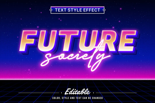 Digital Grid Typeface Effect SciFi Text