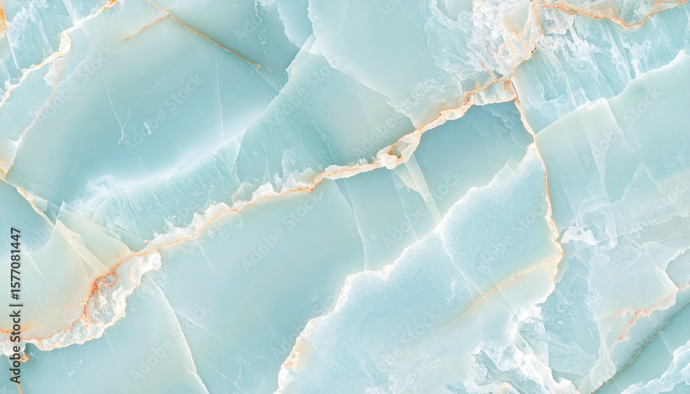 Poster a seamless pattern of light mint marble with subtle gold veins creating an elegant and sophisticate 