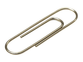 Metallic paper fastener isolated on a transparent background