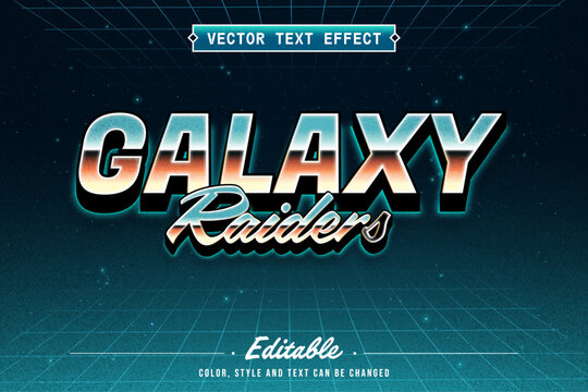 Futuristic Space Font Effect Editable Type