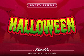 Editable Halloween Text Effect with Slime Horror Style