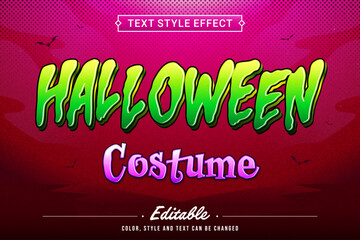 Editable Halloween Text Effect in Cartoon Spooky Style