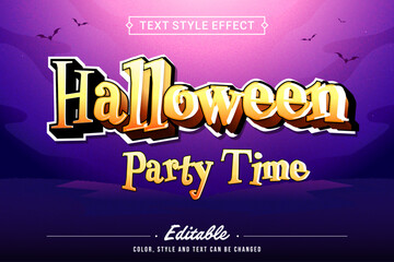 Editable Text Effect Halloween Party Invitation Style