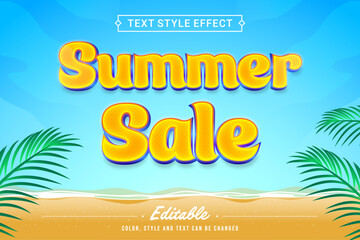 Editable Text Effect Summer Sale Tropical Style