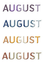 Illustration of August letters