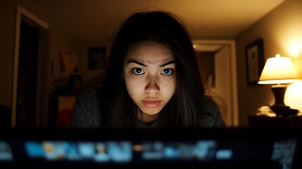 woman watching something