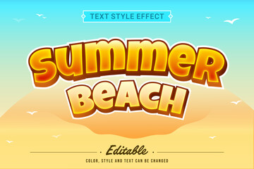 Sunny Seaside Text Style Bright Typography