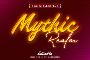 Editable Mythic Typography Text Effect with Glowing Script Style
