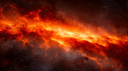 Fototapeta premium Stunning depiction of a fiery cosmic explosion in deep space