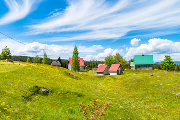 View of a countryside in small village Podgora in Montenegro