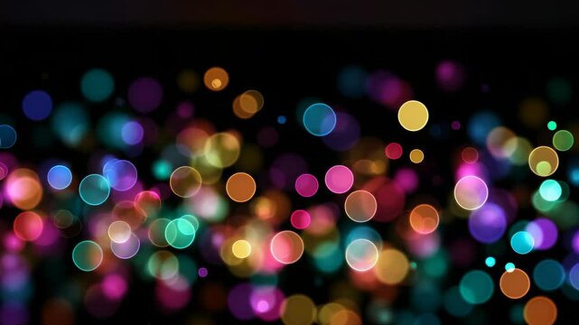 Colorful Bokeh Lights and Vibrant Abstract Backgrounds for Festive Occasions