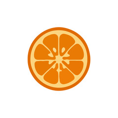 Fresh Orange Slice Icon Vector