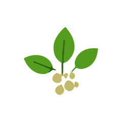 Obraz premium Simple Green Sprout with Roots Icon
