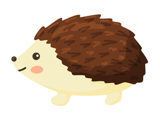 Cute Hedgehog Hand Drawn Doodle Illustration