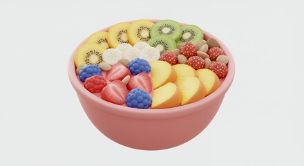 Colorful fruit bowl display