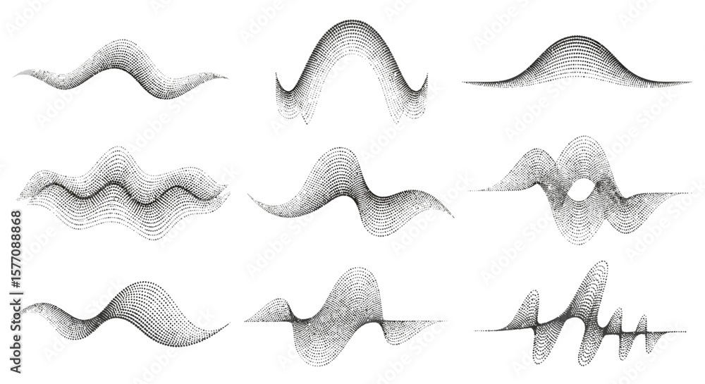 Poster abstract waveform design an illustration of sound and oscillation patterns