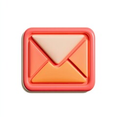 Cartoonish 3D Email Icon Design for Modern Communication Platforms