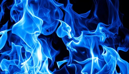 青い炎. Blue Flames. AI generated.