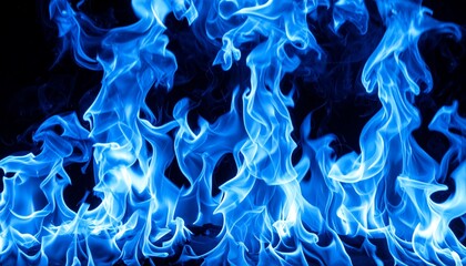 青い炎. Blue Flames. AI generated.