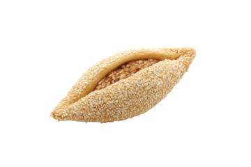 a sesame seeded pastry with sesame seeds