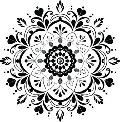 Decorative floral mandala vector with an ornate round lace pattern, perfect for oriental seamless design and vintage art illustration