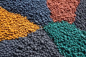 Colorful pebble arrangement as wallpaper and background