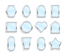 PNG elegant fashion mirror reflection interior decor furniture glasses cosmetic shiny frame classic vintage isolated icon vector surface blank oval circle realistic

