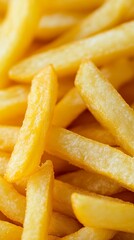 French Fries potatoes macro close-up view