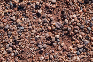 Chinle Formation, Shinarump Member. The Shinarump Conglomerate (coarse-grained sandstone and pebble conglomerate). gravel. Sliding House Overlook, Canyon de Chelly National Monument, Chinle, Arizona. 