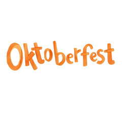 "Oktoberfest" in a creative font isolated on a transparent background