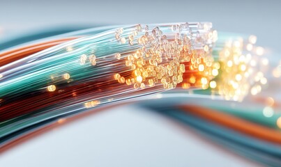 Light traveling through optical fiber for high-speed Data Transfer across Network