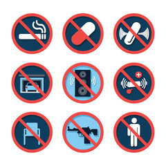 vector street elements and tools icons include traffic light road sign car police officer other     
