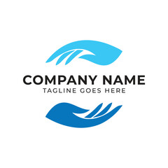 Caring Hands Logo Design Symbolizing Support and Compassion with a Modern and Minimalist Aesthetic for a Trustworthy Brand Identity