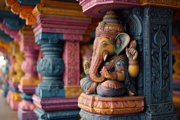 Fototapeta premium ganesh chaturthi concept beautiful statue of lord ganesha