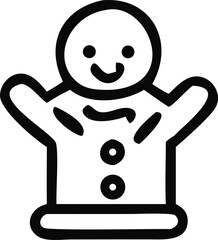 Christmas Vector Icon Set, Background, Black, Isolated